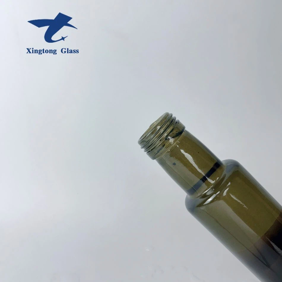 Flat Shoulder Olive Oil Glass Bottles